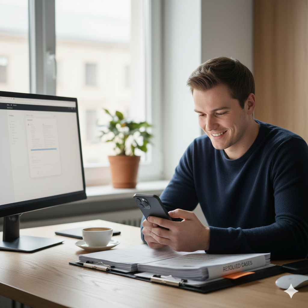 Organized customer service documentation with Registra app